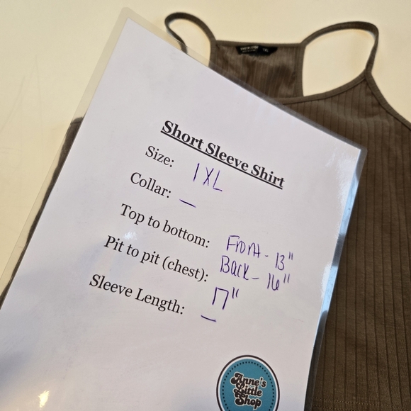 Shein Curve Olive Green Ribbed Cropped‎ Tank Top - Picture 6 of 6